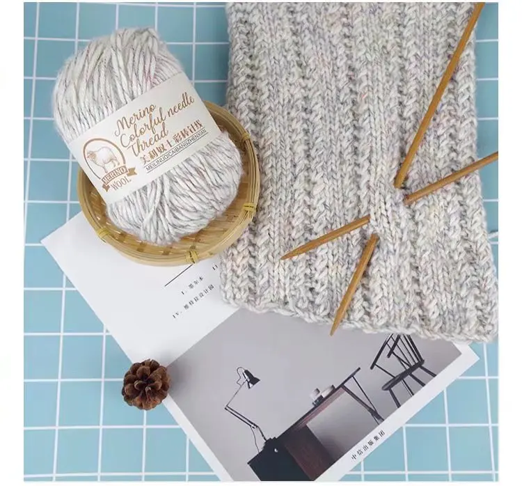 Yarn Craftsman 7S/3 40% merino wool 10% colored thread 30% modal 20% acrylic blended yarn hand-knitted DIY yarn 100g ball