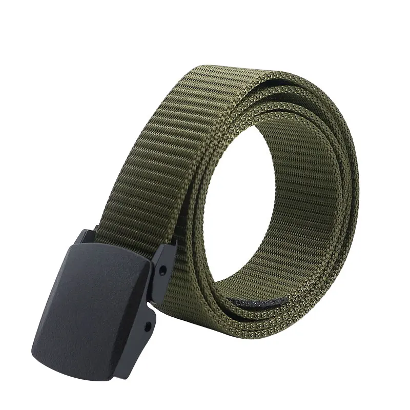 38mm Custom Men Nylon Webbing Belt with Plastic Buckle
