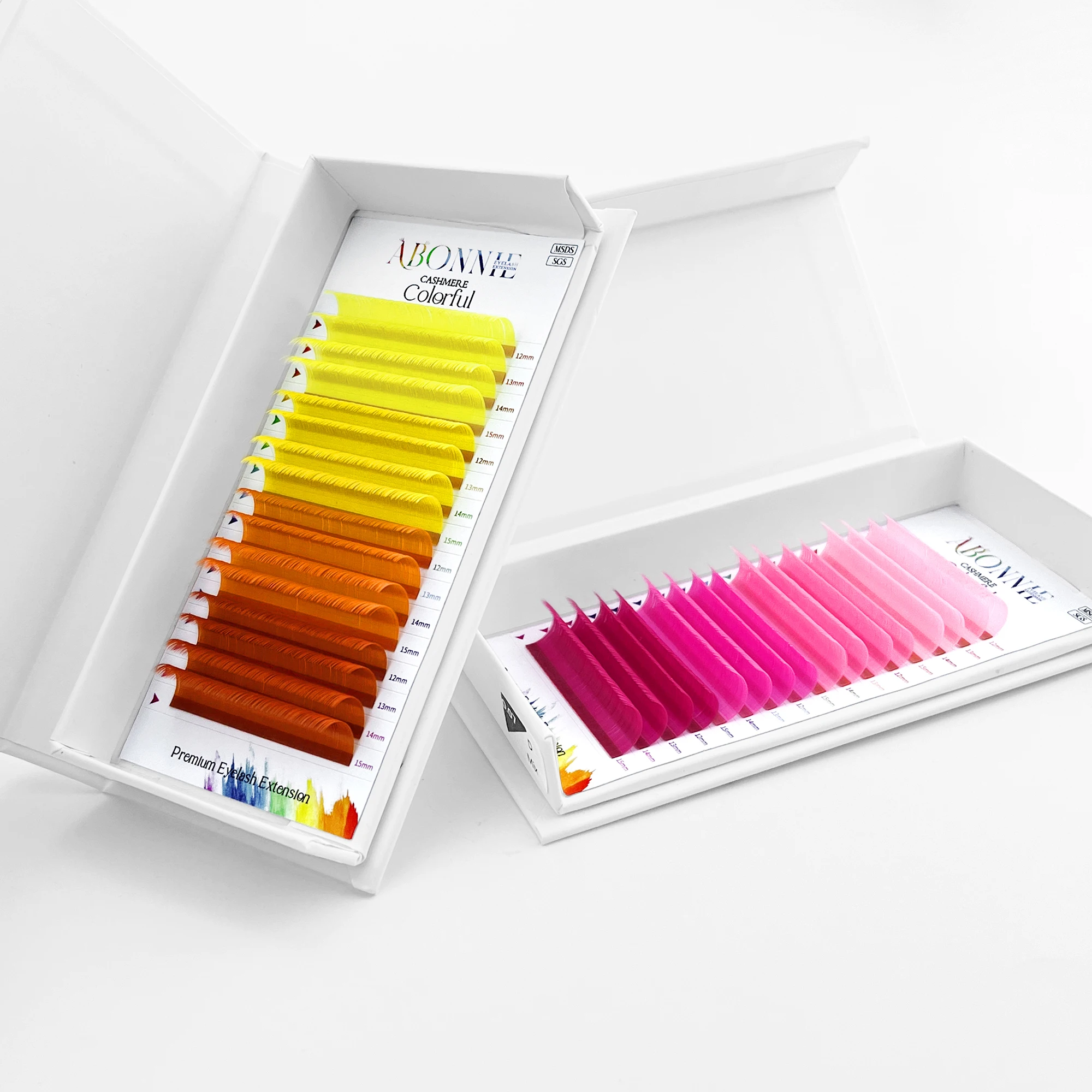 Abonnie 0.05 0.07 Individual Cashmere Color Lash Extensions Trays C D Cc Dd Matte Velvet Lashes Colored Lash Extensions