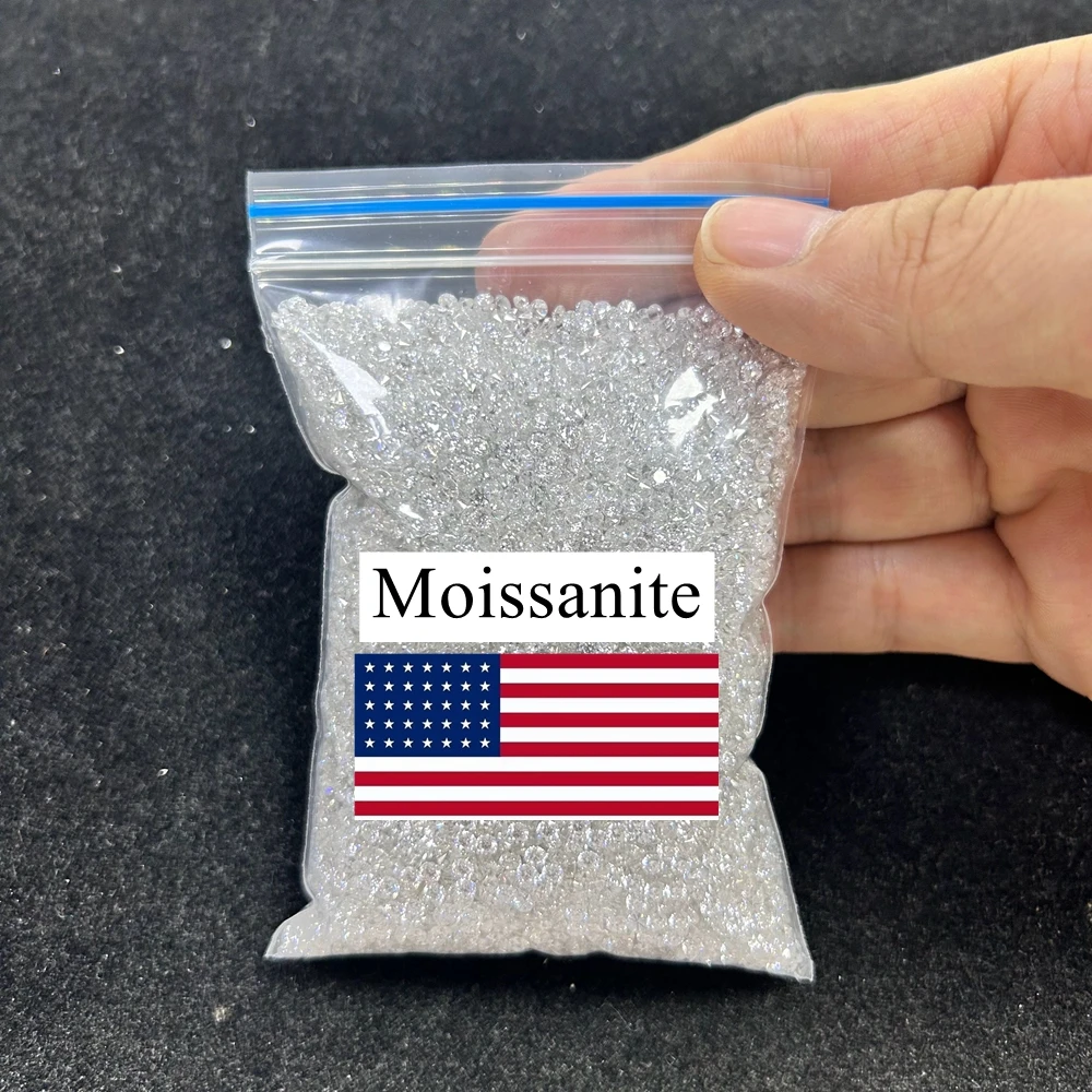 Pass Diamond 0.8-2.9mm D Color Vvs1 Vvs Loose Moissanite Stone Diamond GRA Small Size Round Brilliant Cut Melee Moissanite