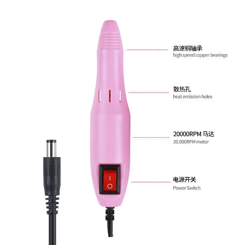 Free Sample Electric Nail Machine File Electric Nail Art Drill Machine 20000RPM Professional Manicure Machine Nail Drill