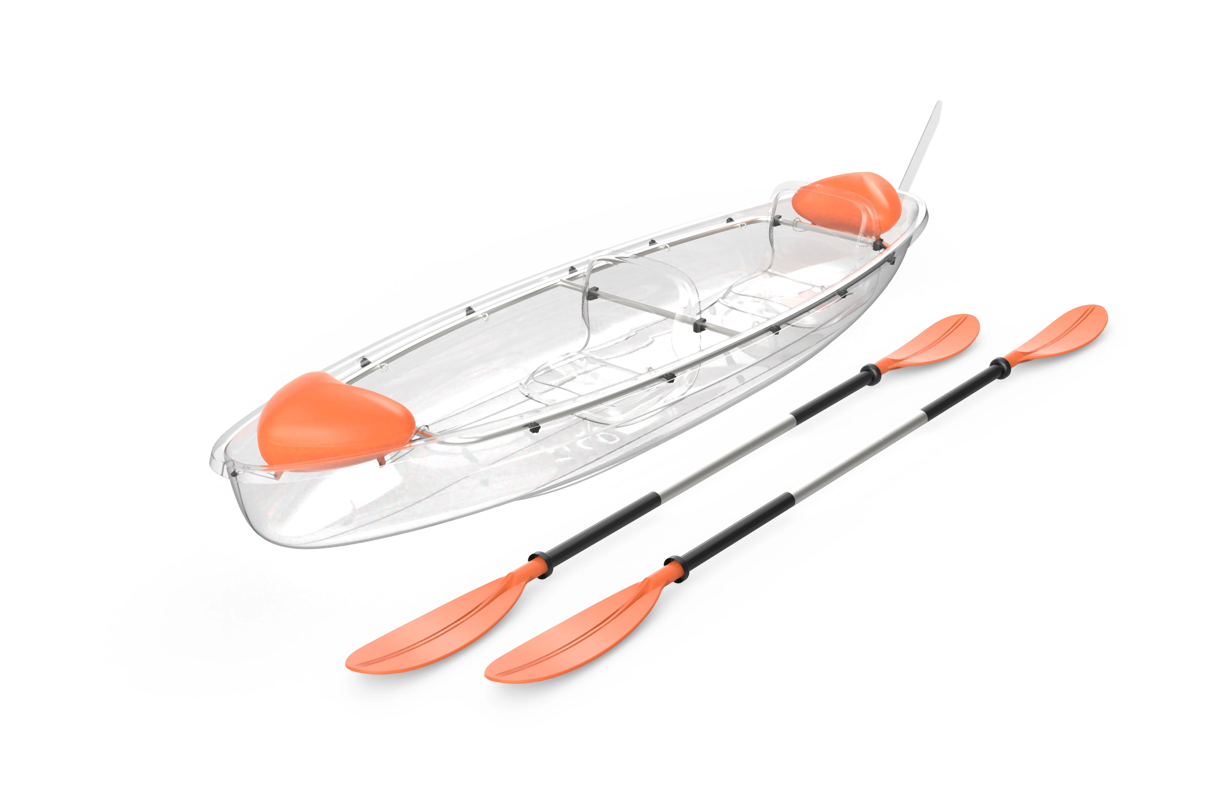 Bottom Boat Canoe Transparent Verified Clear Glass Crystal PC  Clear Kayak 2 Person Fishing Amusement Leisure