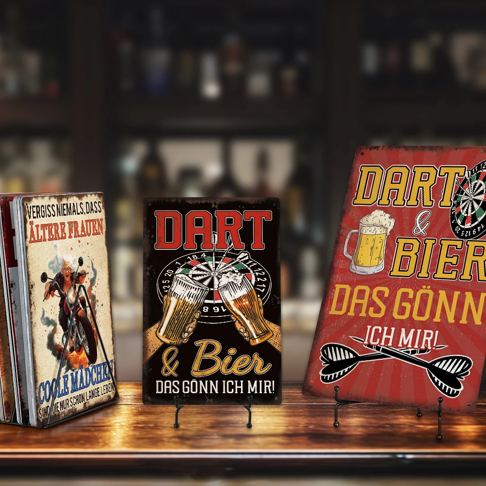 Putuo Decor Vintage German Quote Tin Sign Home Decor Bars Cafes GardenFeaturing Classic German Sayings