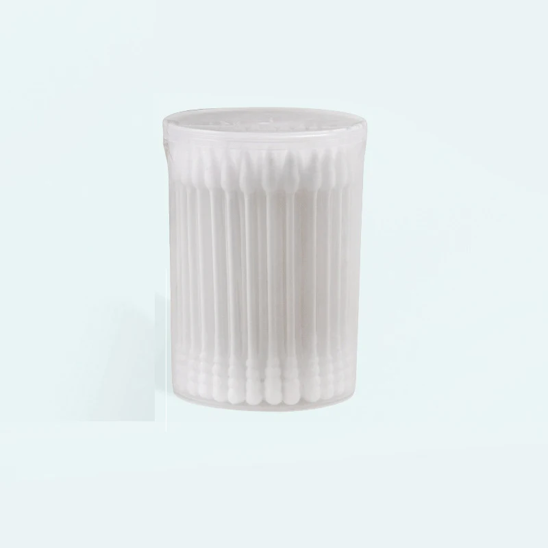 100pcs OEM Eco Friendly Biodegradable Daily Use Cotton Swab Paper Stick Custom Packaging Color Cotton Swab