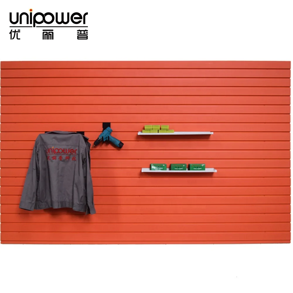 Unipower, система настенного хранения гаража, OEM ODM приветствуются красные панели slatwall