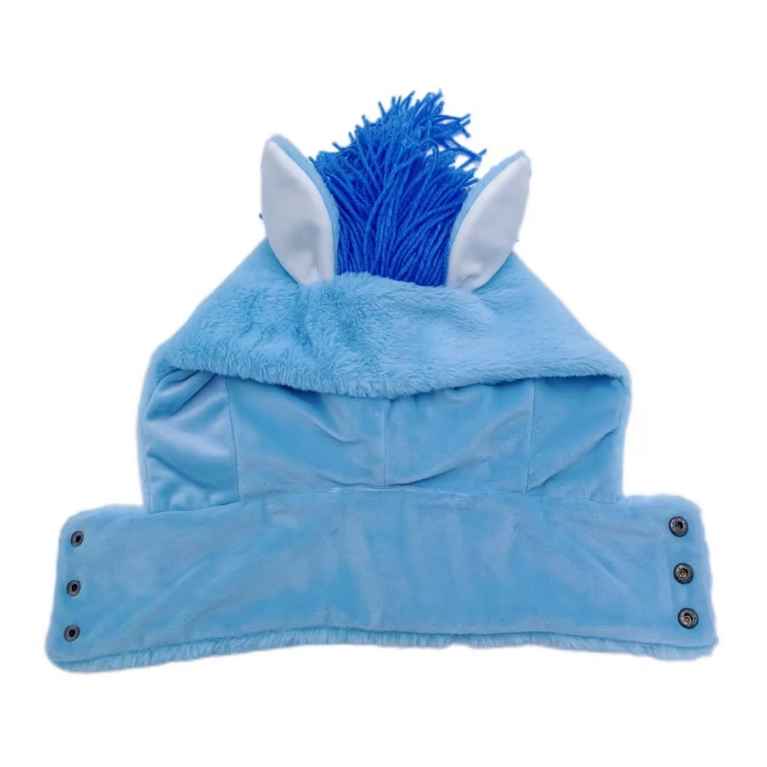 Furry Bunny Blue Animal Kids Girls Adult Fur Hat Cute Animal Thermal Children Hoodie Winter Rilakkuma Hoodie