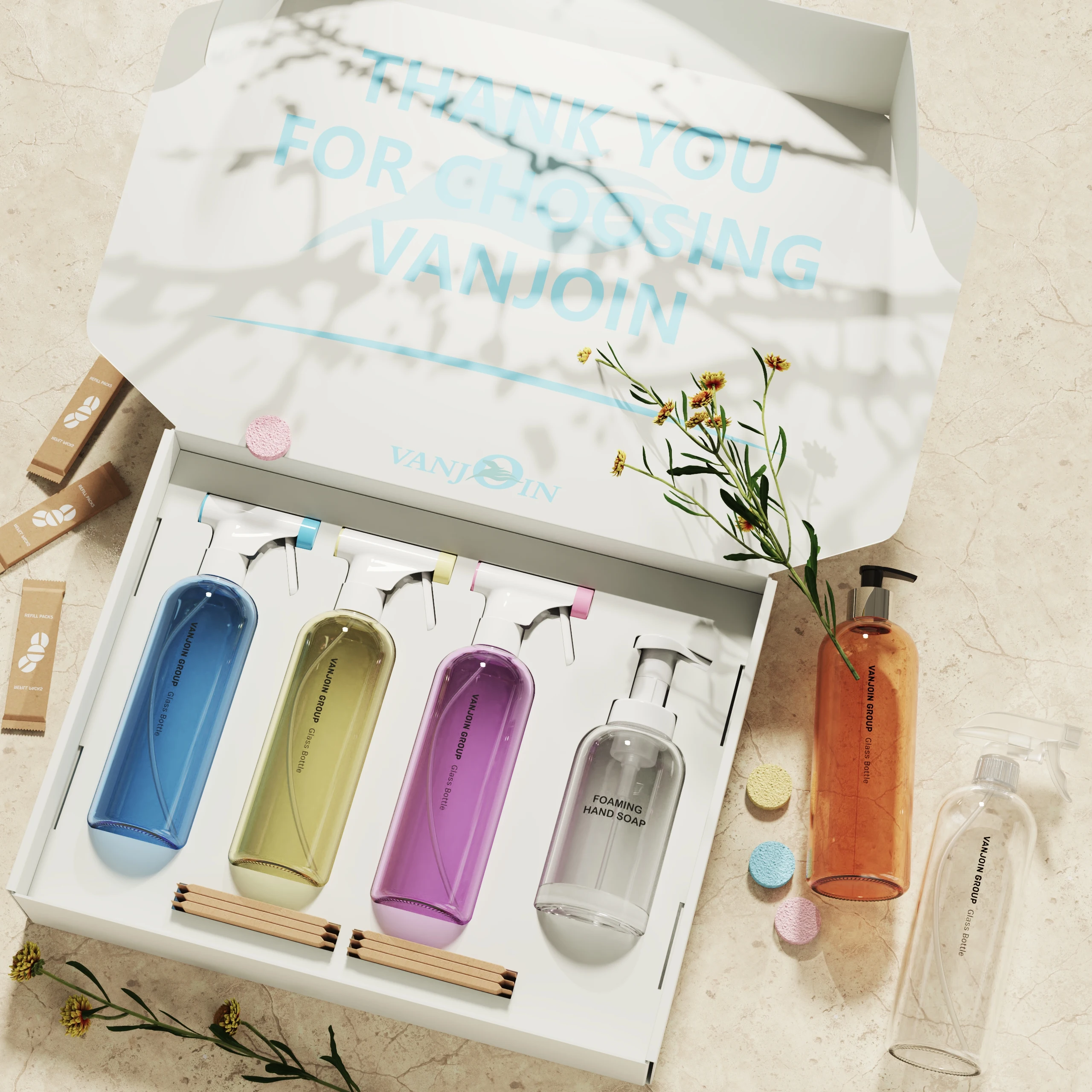 Fashion New Design Custom Box Luxury 500 ml Trigger Spray Bottles PET Bottle With Trigger Spray