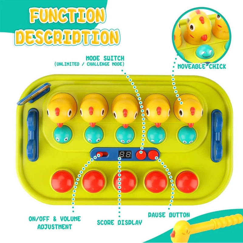 Manufacturers wholesale baby educational cartoon whack a mole toy hammer beat challenge memory game machine for kids