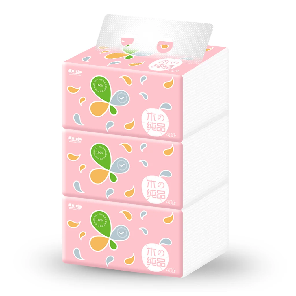 Skin-friendly Feel Facial Tissues Custom Pattern Super Comfortable Bamboo Tissue