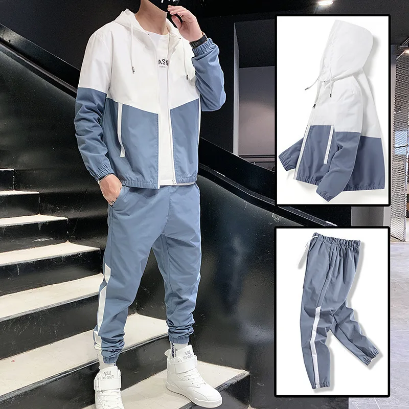 Custom Logo Polyester Plain Hoodies Sweatpants Fitness Jogging Tracksuit Set Fitness Jogging Suit Men Track Suit For Men