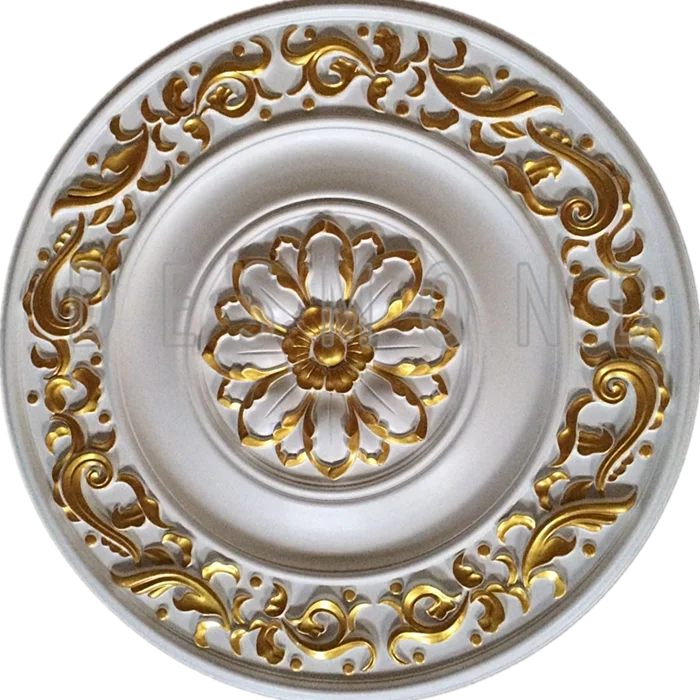 European hotel interior decoration modern hall false ceiling designs golden foam ceiling medallions