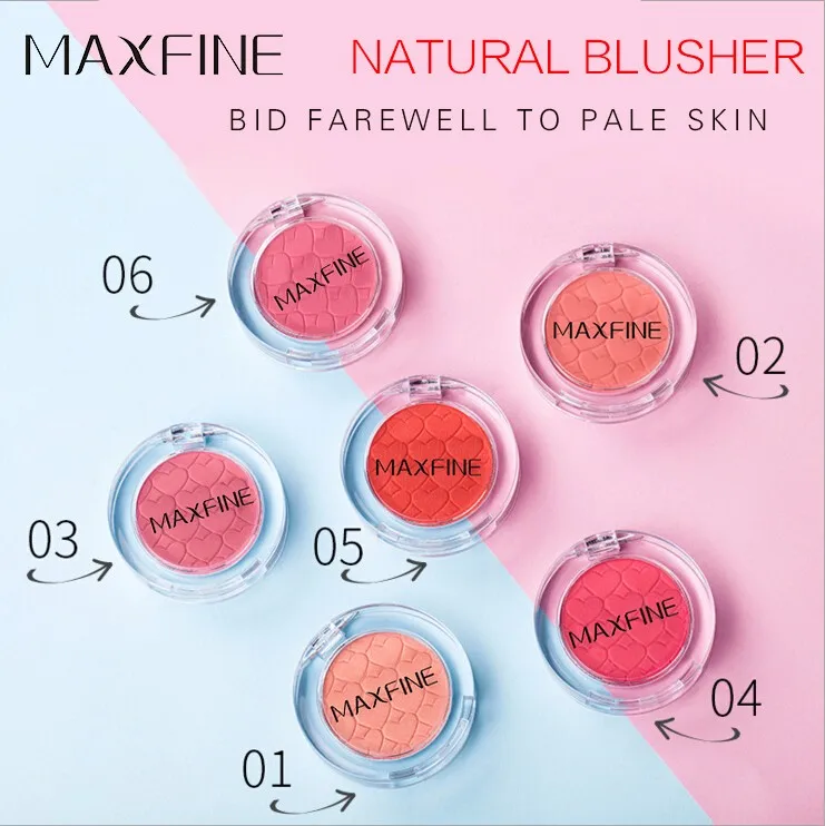 Hot selling OEM 6colors blusher makeup blush palette new updated