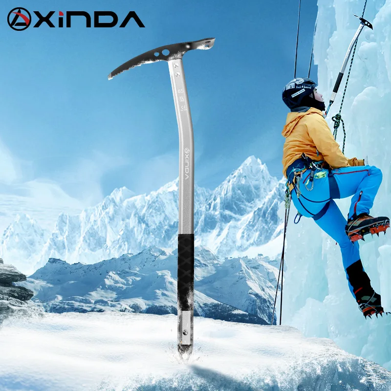 XINDA aluminium mountaineering anti slip ice tool ice axe for outdoor glacier climbing