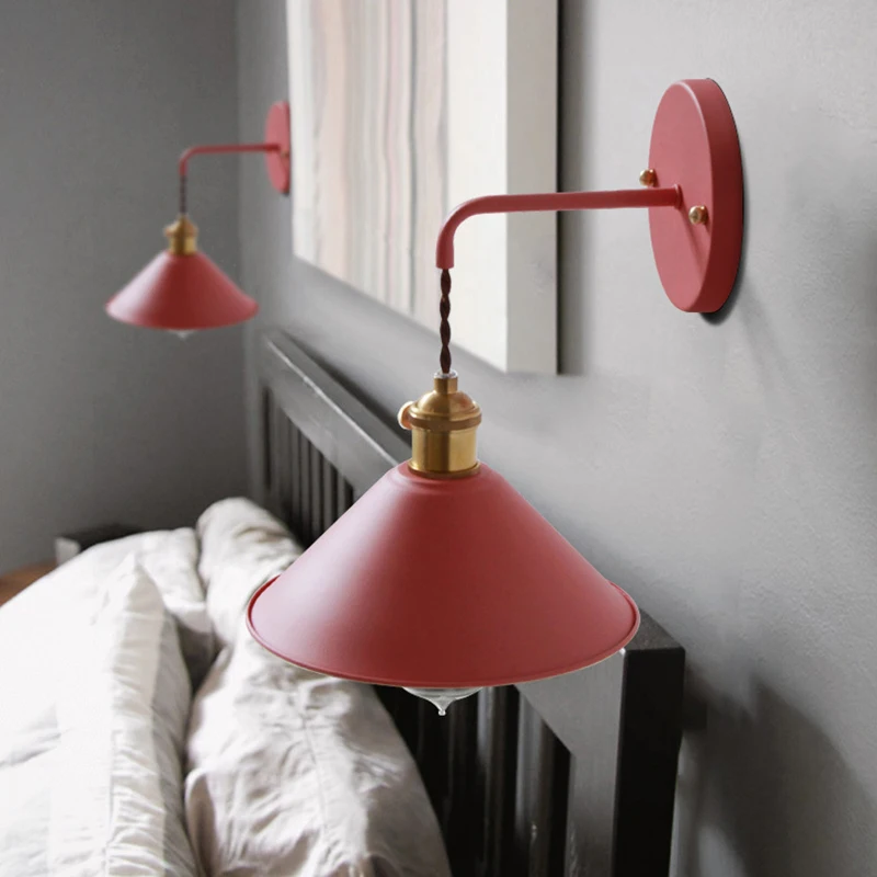 Modern Vintage Retro Wall Lamp Industrial Iron Body for Home Bedroom Hotel Decorative Lighting