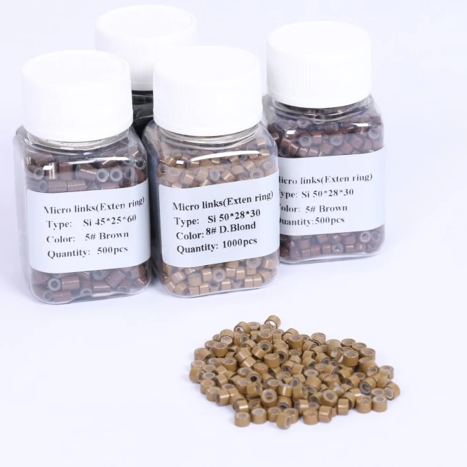 Wholesale hair extension tools, copper silicone micro beads for hair extension