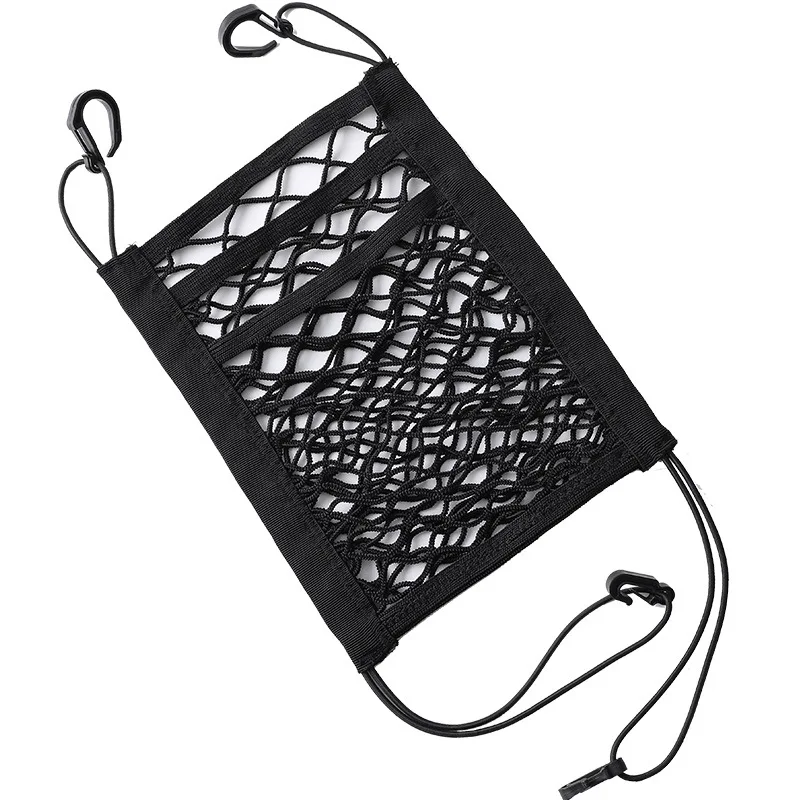2021 Cheap Car Trunk Organizer Seat Back Elastic Mesh Net Multi layer Storage Bag Car Accessories Car Mesh Pocket between Seats
