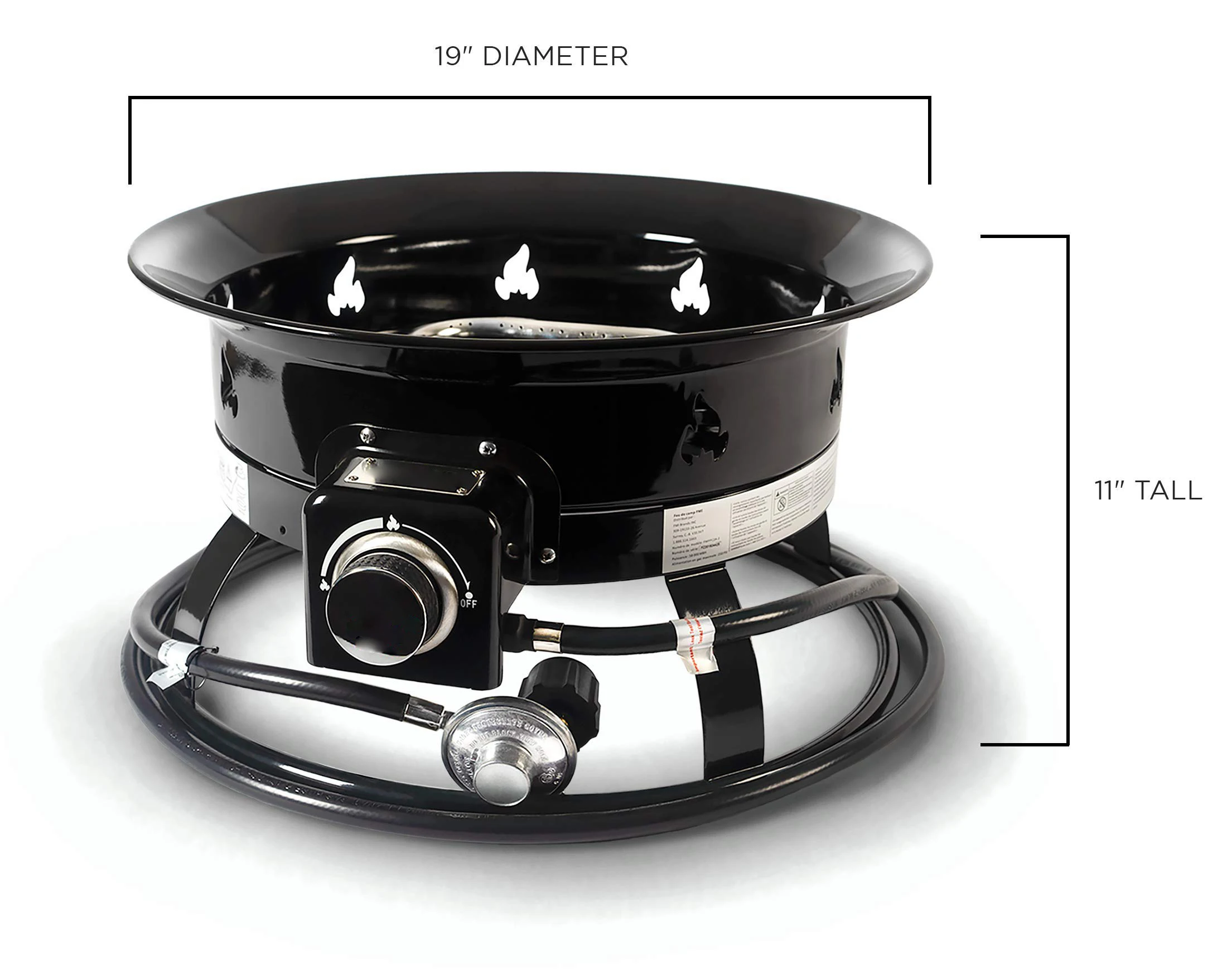 AJUNION Outdoor Portable Fire Pit Gas 58000 BTU Propane Fire Pit for Camping