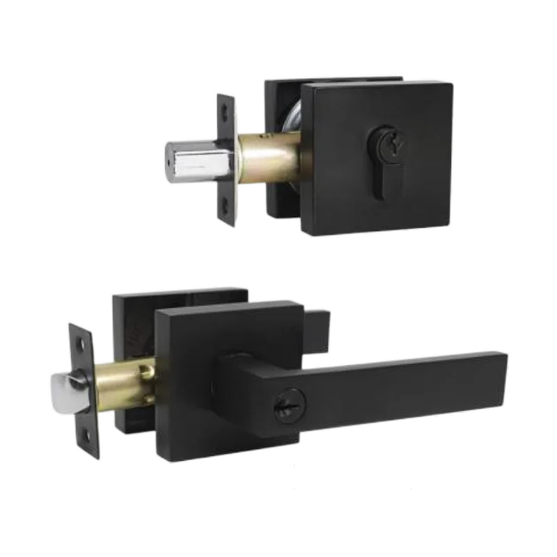 Black Lever Door Handle Door Lock