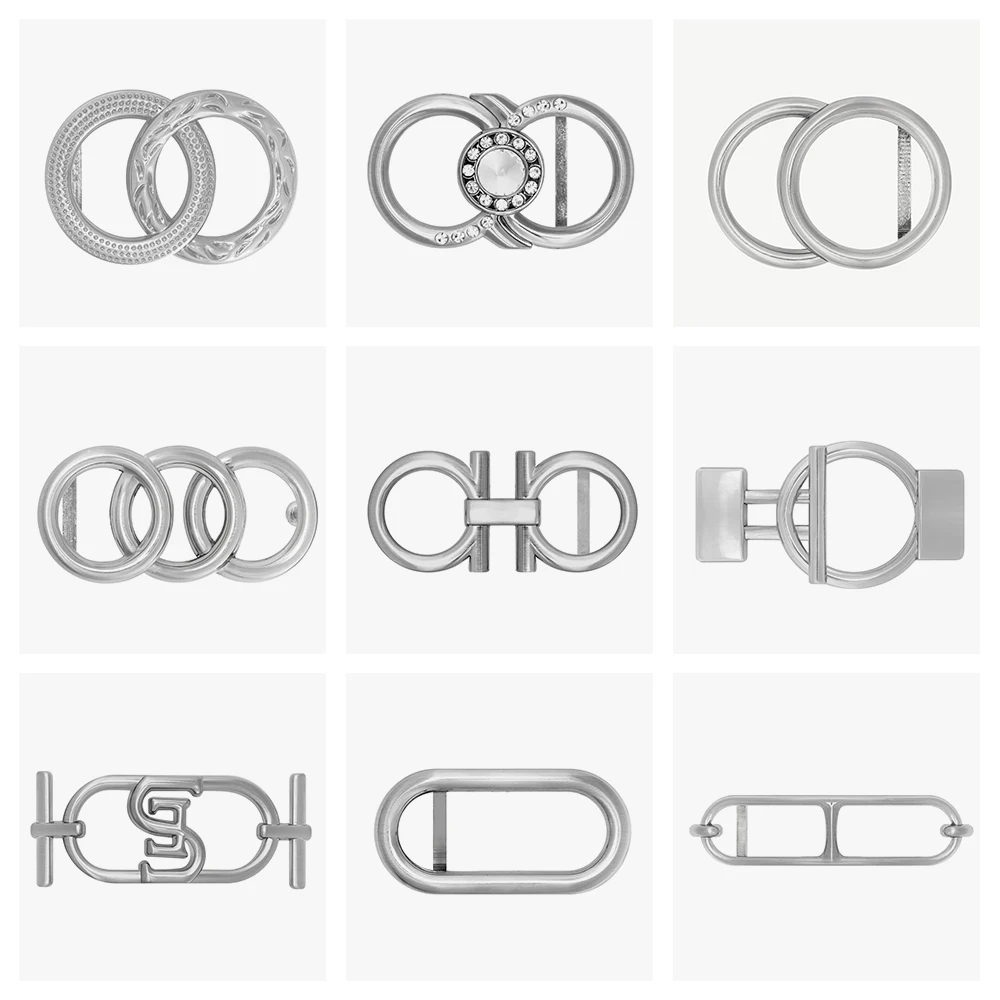 Manufacturers Small Size Women Men Simple Custom Letter Metal Belt Buckle