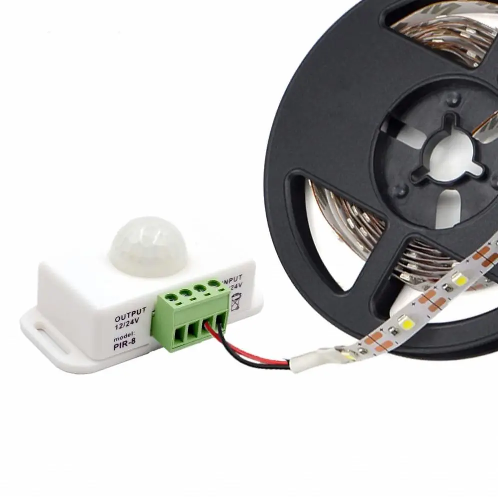 PIR Infrared Motion Sensor Detector 12V~24V Strip Light Motion Sensor Switch PIR Human Body Motion Sensor Detector