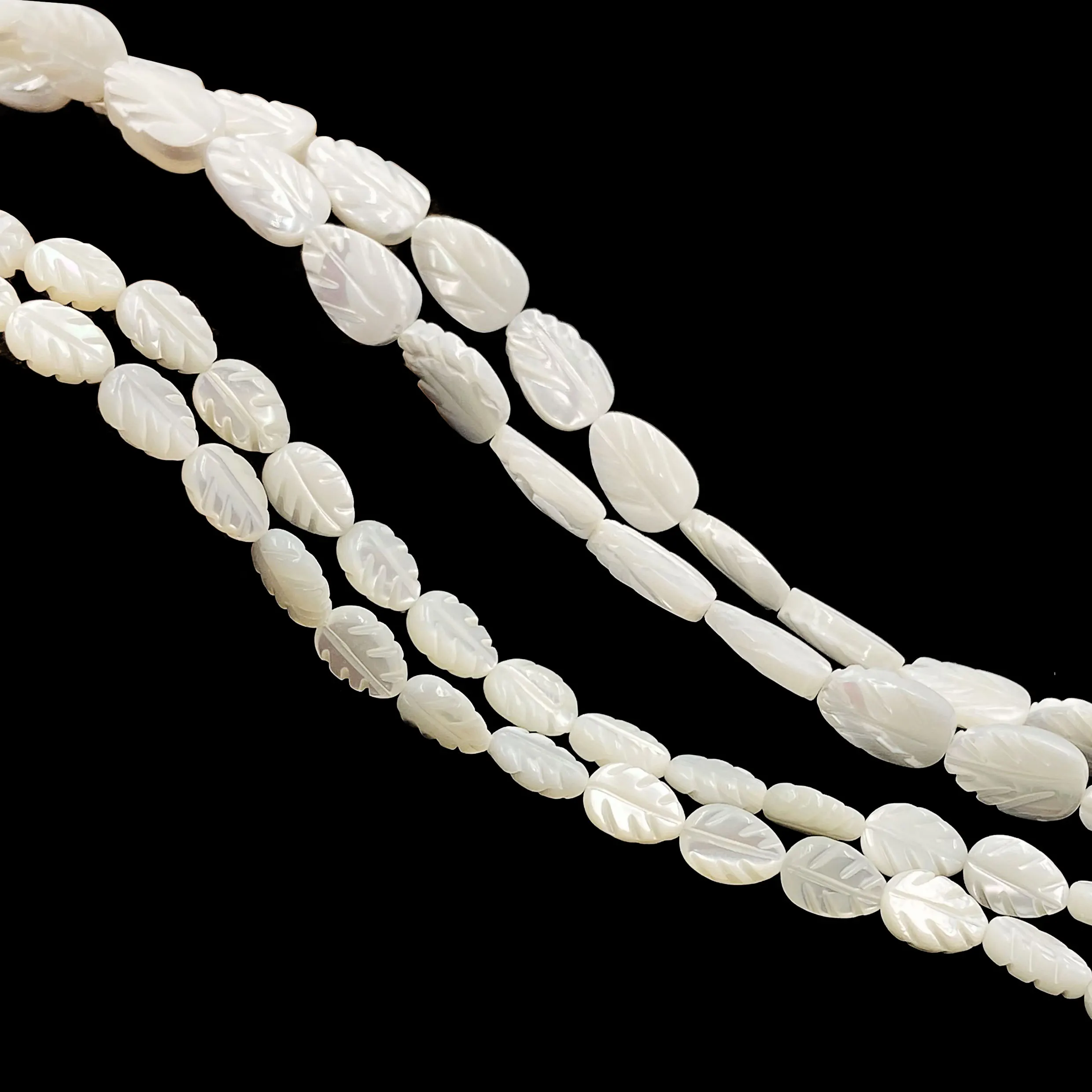 manufacturers shell beads 6X9MM 8X12MM 10x14mm 12x16mm 13x18mm 15x20mm leaf beads diy natural shell beads for jewelry making diy