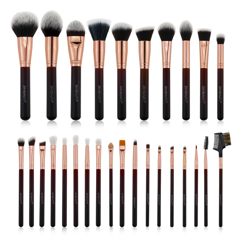 
ZNYBEAUTY high quality makeup brush set private travel makeup brush set vegan portable with make up brushes set 