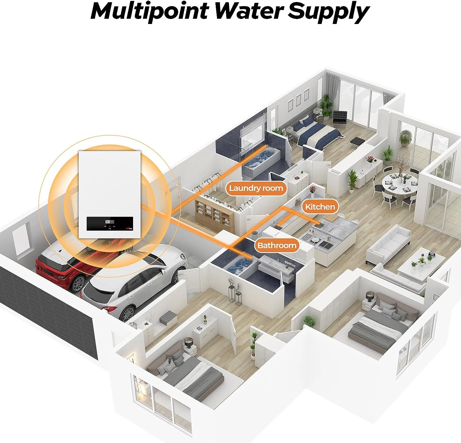 14Kw-27Kw Multi Power Selection ETL Certificate Household Hot Water Heating Electric Instant Tankless  Water Heaters