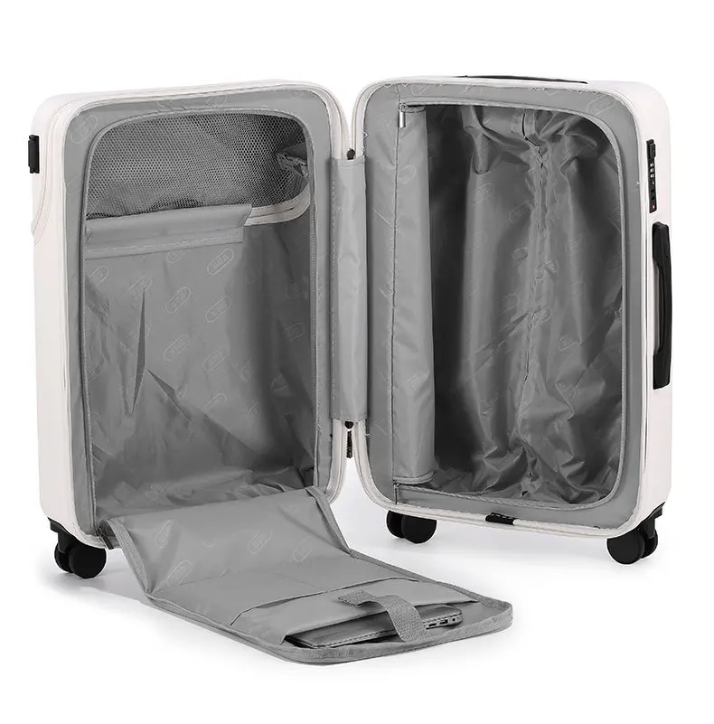 Front opening hard shell trolley luggage suitcase valise voyage with TSA lock  Trolley Luggage For Business Travel