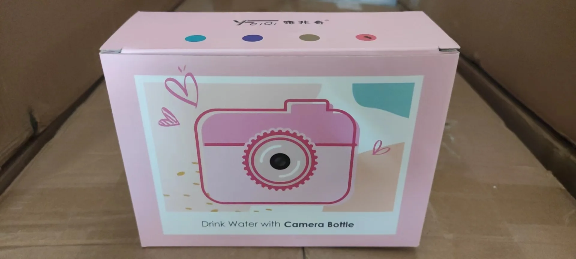 Sports Travel Leak-Proof Summer Drinking Juice Bottle Drinking Water Cup Camera Shape Plastic Water Bottle with Straw