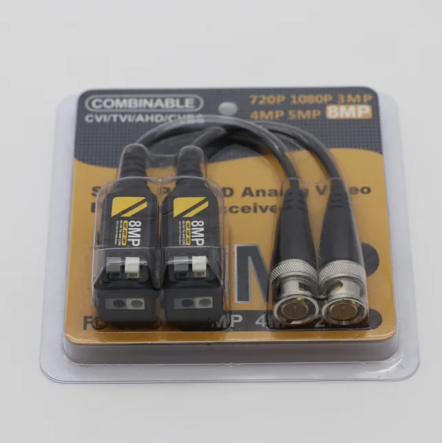  Hot Sale HD TVI/AHD/CVBS transformer passive BNC To 8MP CCTV video