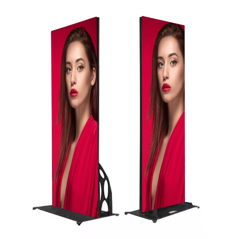 Indoor P2.5 Portable Smart Advertising Player Led Screen Wifi usb Control Standing Led Poster Display For Shopping Mall