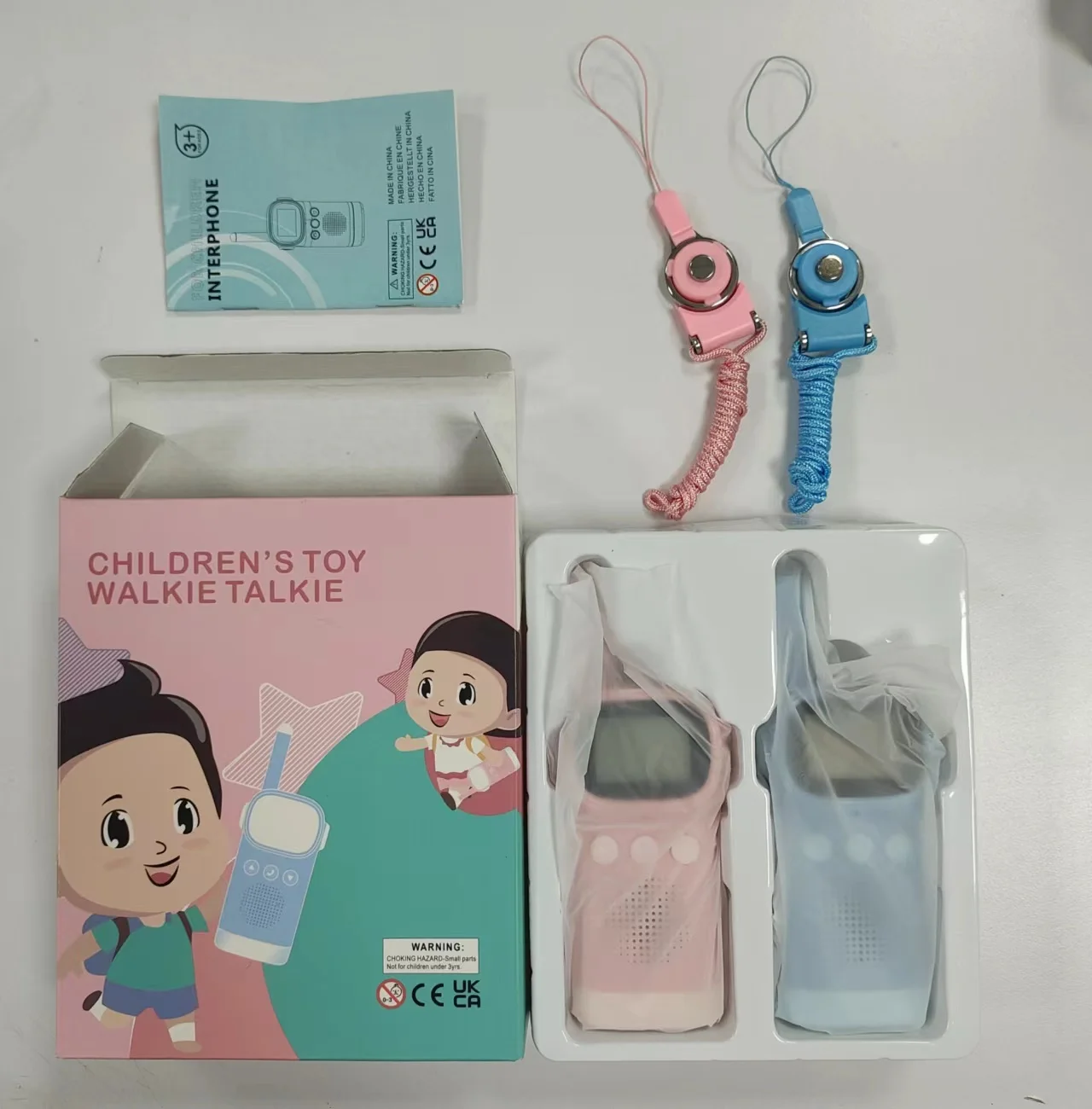 new model pink cheap boys radios 2 phones pink kids walkie talkies