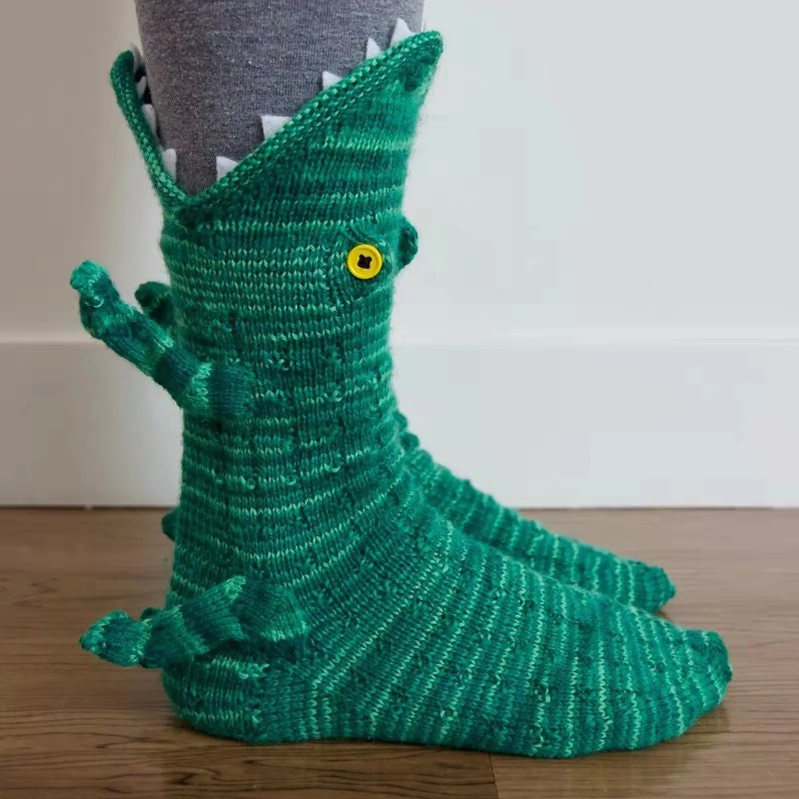 Designer Winter Thick Cartoon Animals Mens Socks Cotton Novelty Shark crocodile Socks