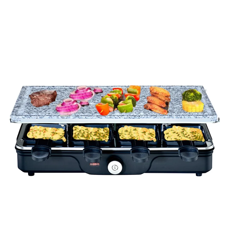 Table Electric Grill Korean BBQ-Melt Cheese Cook Meat for Party and Family W  Stone Plate