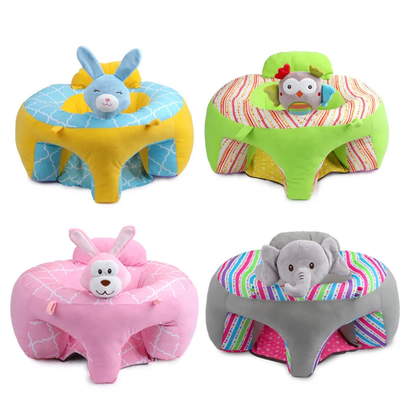 Baby Support Seat Sofa Plush Soft Animal Shaped Baby Learning to Sit Chair Keep Sitting Posture Comfortable Baby