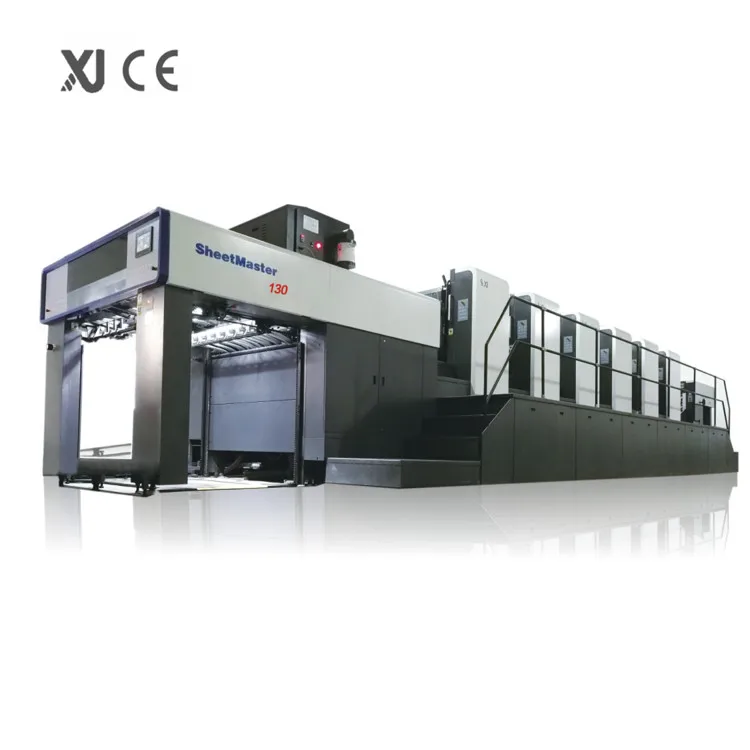 5 color offset press machine sheet fed offset press with  coating unit  XJ130-5+L