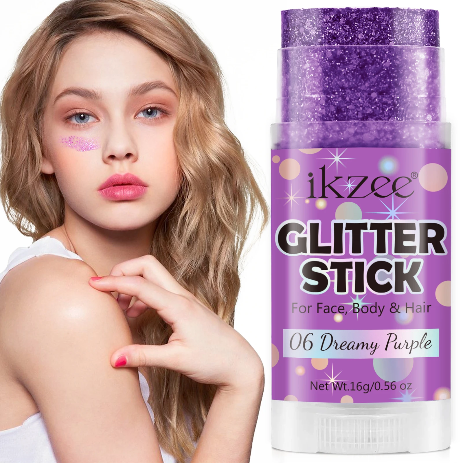 OEM Private Label 7 Colors Brightening Hair Eyeshadow Face Body Glitter Cosmetic Makeup Glitter Stick