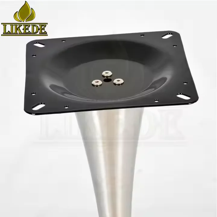 Detachable Stainless Steel round Trumpet Tulip Glass Table Leg Modern Furniture Legs