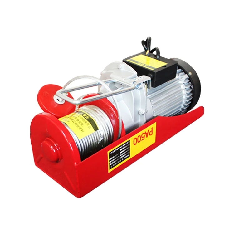PA300 China Factory Wire Rope Hoist Single and Double Hook Mini Hoist with Trolley