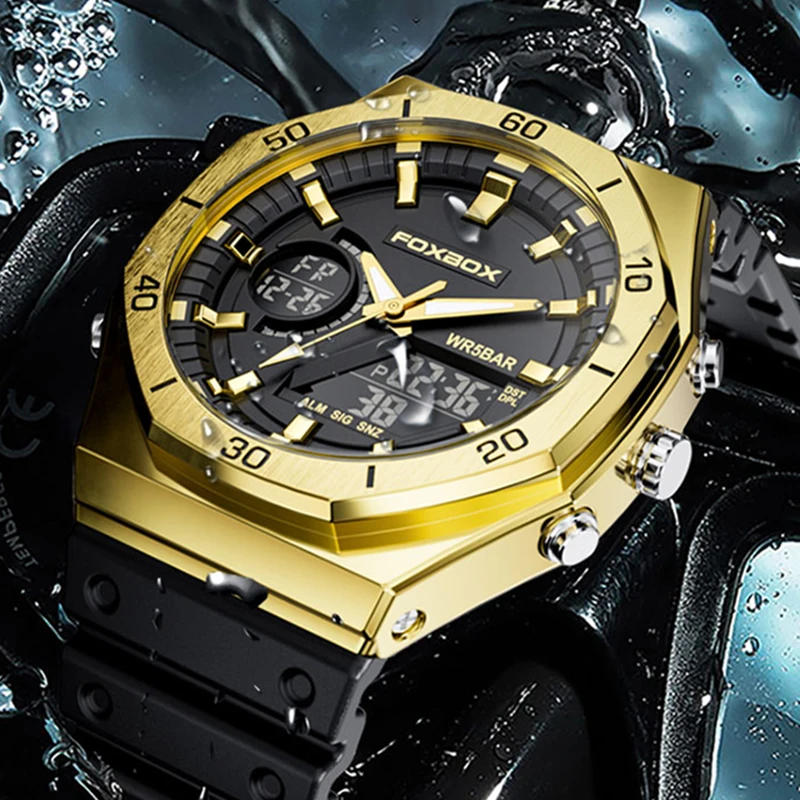 Часы мужские кварцевые, водонепроницаемые до 50 м, из нержавеющей стали