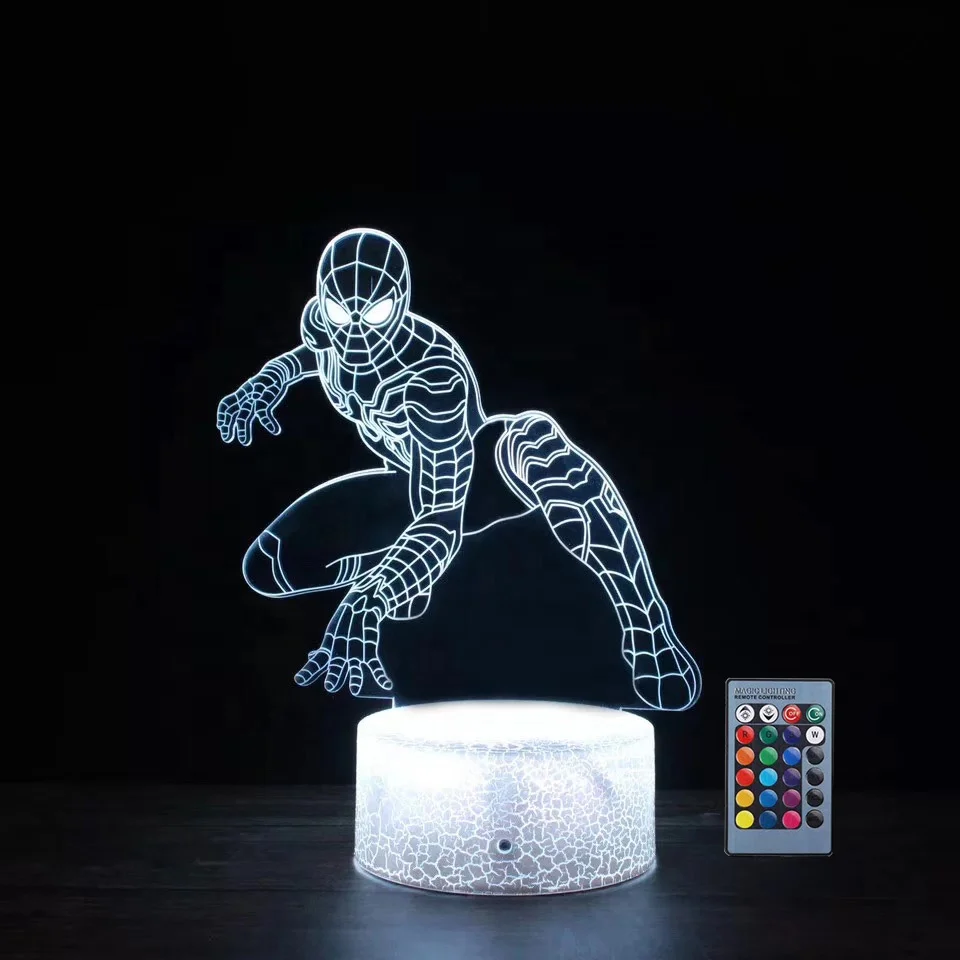 Ночник с 3d иллюзией мечты на заказ, светодиодная настольная лампа с узором Марвел для спальни, акриловая декоративная лампа с пользовательским логотипом