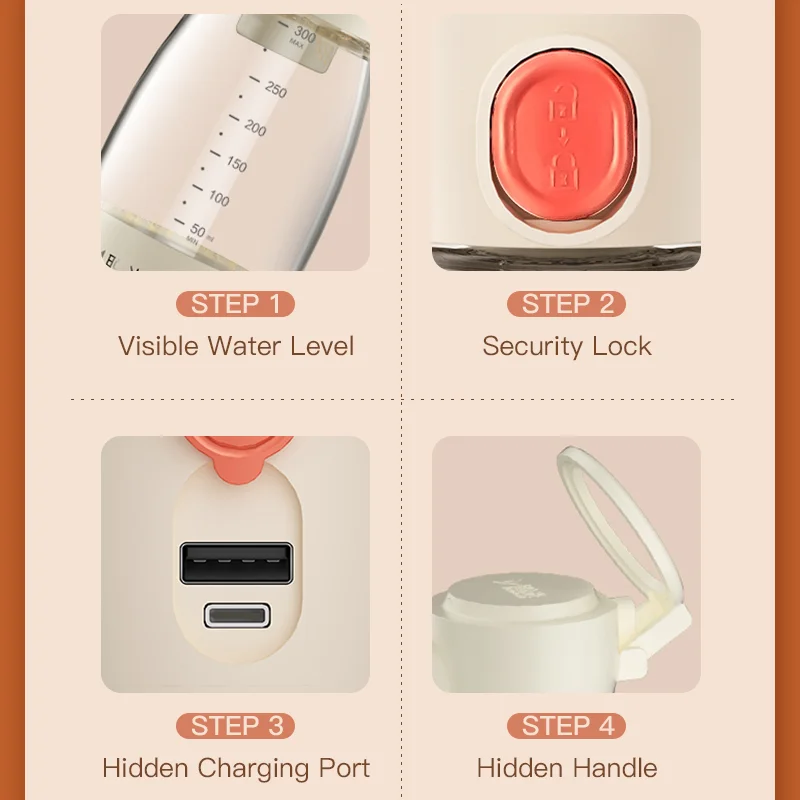 12v car  for travel cordless with usb portable baby hotel  electric glass kettle