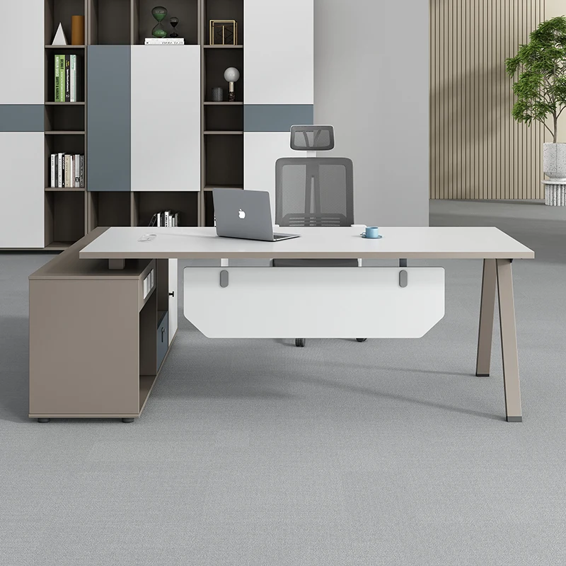 Excellent office desk and chairs  white desk office furniture  wooden office furniture manager desk