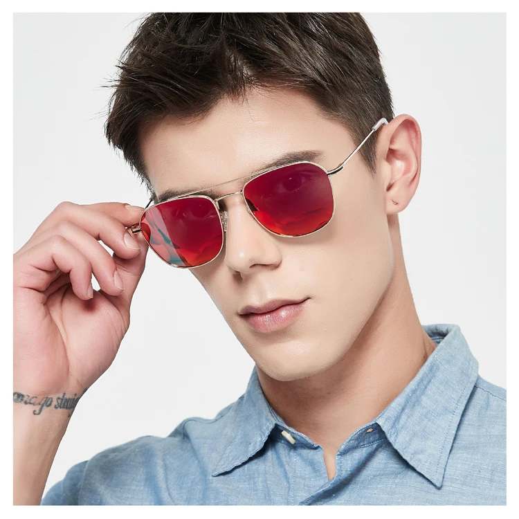 Мужские солнцезащитные очки в круглой оправе Rockants, модный дизайн, 2021