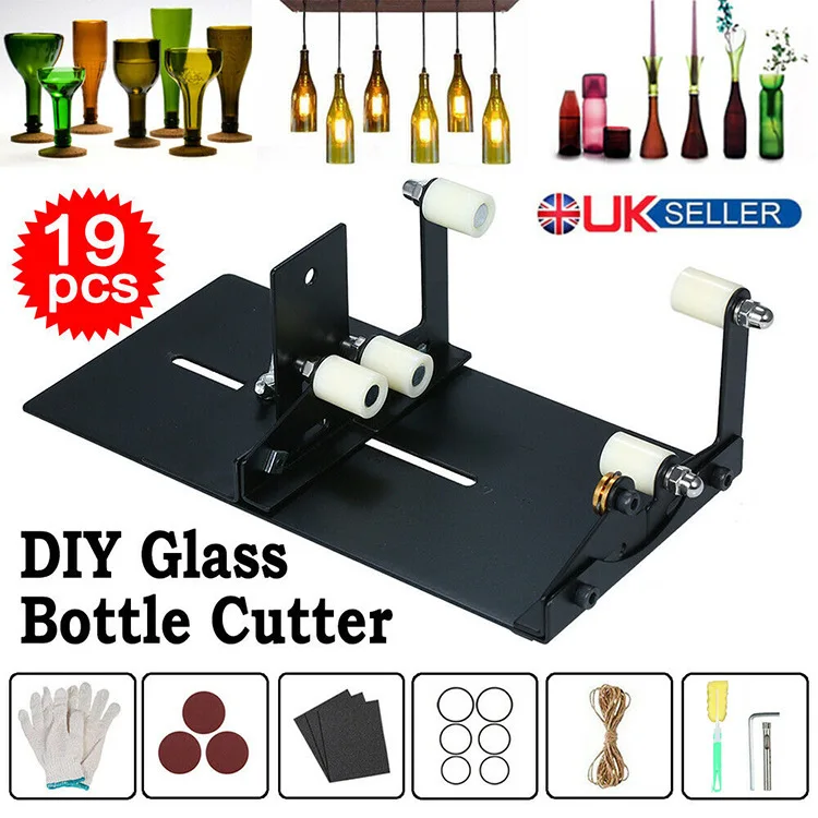 Glass Bottle Cutter, Fixm Square & Round Bottle Cutting Machine, Wine Bottles and Beer Bottles Cutter Tool with Accessories Tool