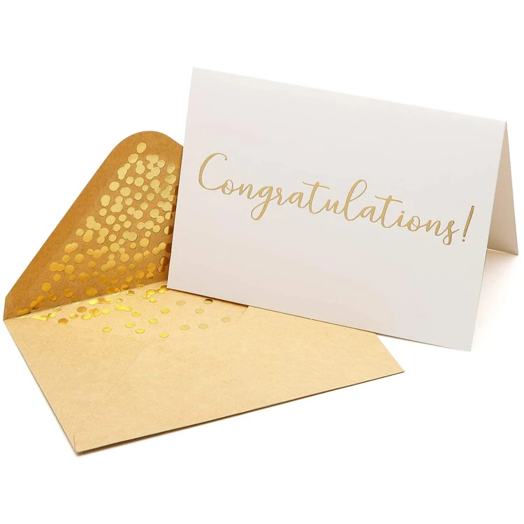 Custom Printed Blank Wedding Floral Flower Greeting Cards and Envelopes