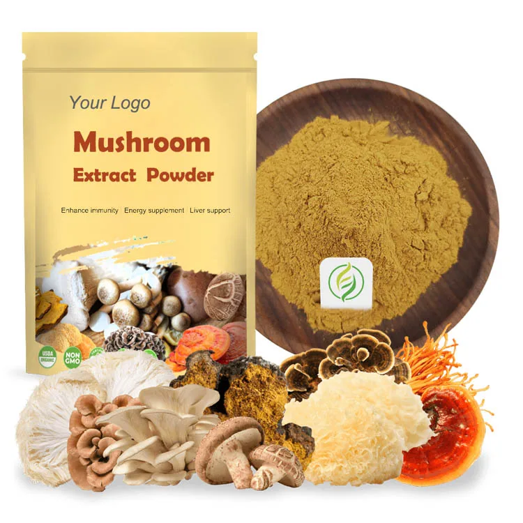8 в 1 майтаке, индейка, хвостик, шиитаке, Устрица, Чага, кордицепс, Рейши, львы, грива, органический Грибной Порошок