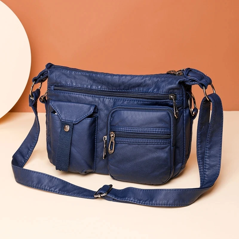 New Design Women Shoulder Bag Pu Leather Crossbody Bag Soft Messenger Bag Large Capacity Leather Purses bolsa feminine