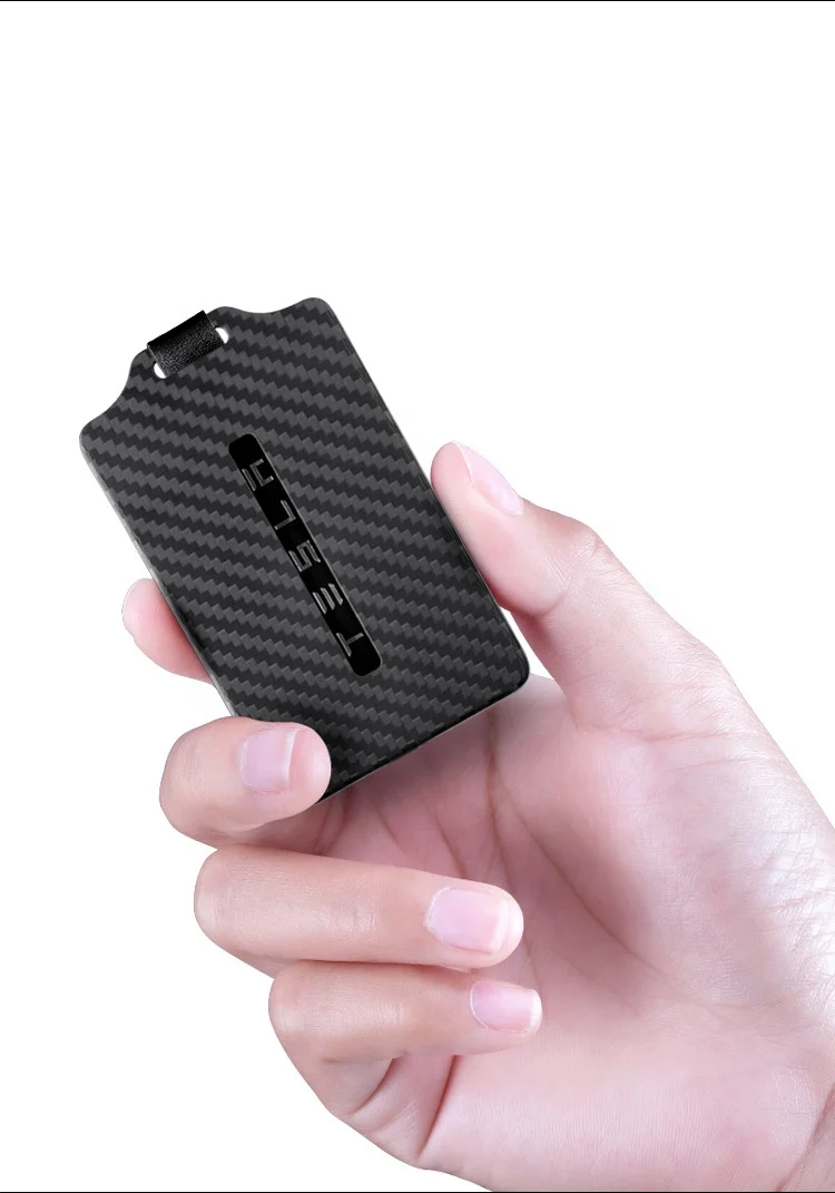 Car Interior Accessories Carbon Fiber Car Card Key Cover For Tesla Model 3 Model Y Model 3 Highland