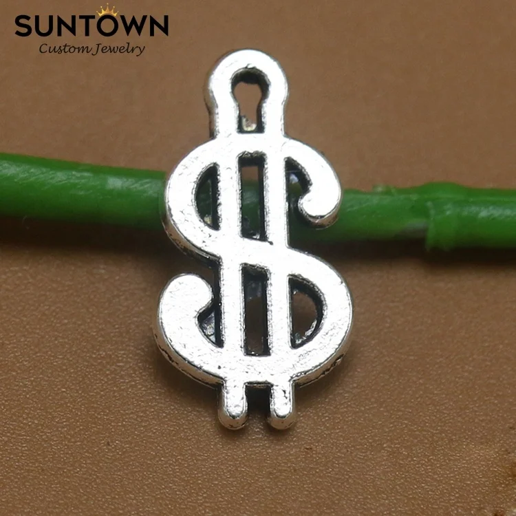 
Suntown Fortuner Accessories Silver Dollar Sign Charms Money Charms Zinc Alloy Jewelry Vintage Jewelry Designer Charms Wholesale 